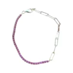 Ruby Tennis Paperclip Bracelet