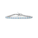 Turquoise Diamond Tennis Bracelet