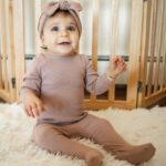 Dusty Rose Ribbed Footie