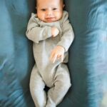 Heather Grey Ribbed Footie