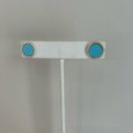Turquoise Round Studs with CZs