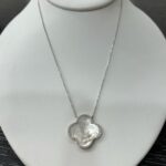 Sterling Silver Mother of Pearl Clover Necklace