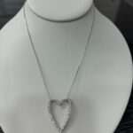 Sterling Silver Open Link Heart Necklace