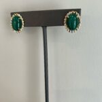 Malachite & Colored Stone Earrings Sterling Silver