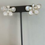 Mother of Pearl and CZ Earrings