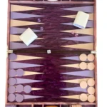 Purple Marble Lucite Acrylic Backgammon Set