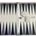 White Lucite Acrylic Backgammon Set