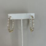 CZ Tennis Hoops Sterling Silver