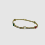 Tennis Bracelet with Color Stations