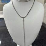 Sterling Silver Tennis Lariat Necklace
