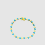 Turquoise and Gold Heart Bracelet
