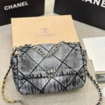 C Bag Washed Gray Denim with Chain Pre-Order