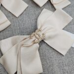 Cream Beige C Bow