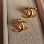 Gold C Stud Earrings in stock 9754