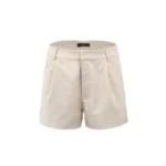 SYLC Beige Cotton Linen Shorts FINAL SALE