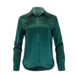 SYLC Deep Green Satin Button Down