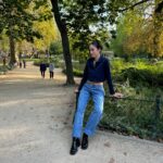 SYLC Navy Crop Cotton Linen Button Down