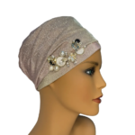 Elegant Naturally Pleated Jeweled Hat (One Size)