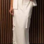 SYLC White Cotton Cargo Skirt