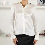 SYLC White Satin Button Down