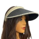 Pearl Straw Visor Hat