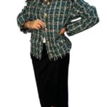 Tweed Green Blazer with Buttons (Size XL)