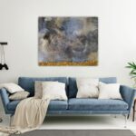 Resin Abstract, Blue, Black and Gold, High End Luxury Wall Art