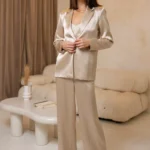 SYLC Champagne Satin Pants