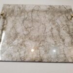 Gold And White Resin Challah Tray