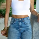 SEAMZ Cropped Sleeveless Scoop Neck Tank
