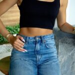 SEAMZ Cropped Sleeveless Square Neck Tank