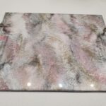 Pink, Silver and Gold Resin Challah Tray