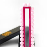 Pink Monochrome Beaded Mezuzah