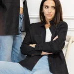 SYLC Black Denim Long Sleeve Button Down