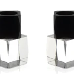 Crystal Cube Tea Light Holder -Black