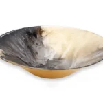 Gold Marbleized Salad Bowl