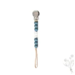 NEW Serene Slate Dainty Teething Pacifier Clip