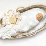 Ribbed Swaddle Beanie Set - Cream