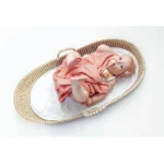 Ribbed Swaddle Beanie Set - Mauve