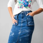 Blue Mist Denim Skirt