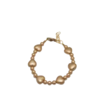 Brushed Gold Heart Bracelet