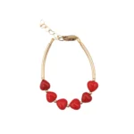 RED HEART BANGLET BRACELET