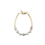 WHITE MARBLE BANGLET BRACELET