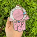 Pink Hamsa Evil Eye Charm Protection