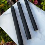 MATT BLACK Brass Knurling Design