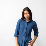 Belted Blues Maxi Dress