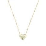 DAINTY GOLD HEART BEAD NECKLACE