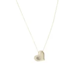 GOLD FLOATING HEART NECKLACE