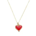 MEDIUM RED HEART NECKLACE