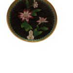 Japanese Black Floral Trinket Dish